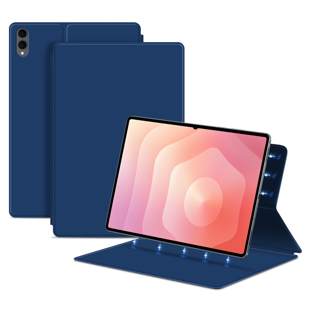 Samsung Galaxy Tab S11 Ultra Smart Cover Flip Case Leder Tasche Schutzhülle Magnetcover   S-Pen Halterung - Dunkelblau