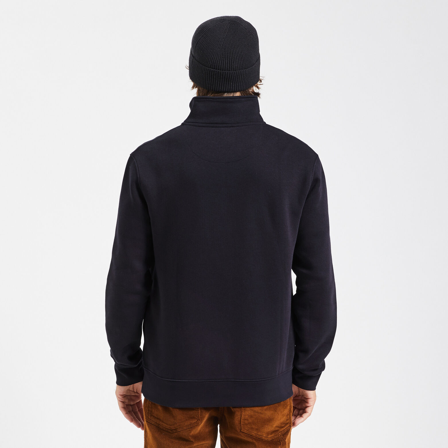 Sweat à col montant zippé Bleu foncé