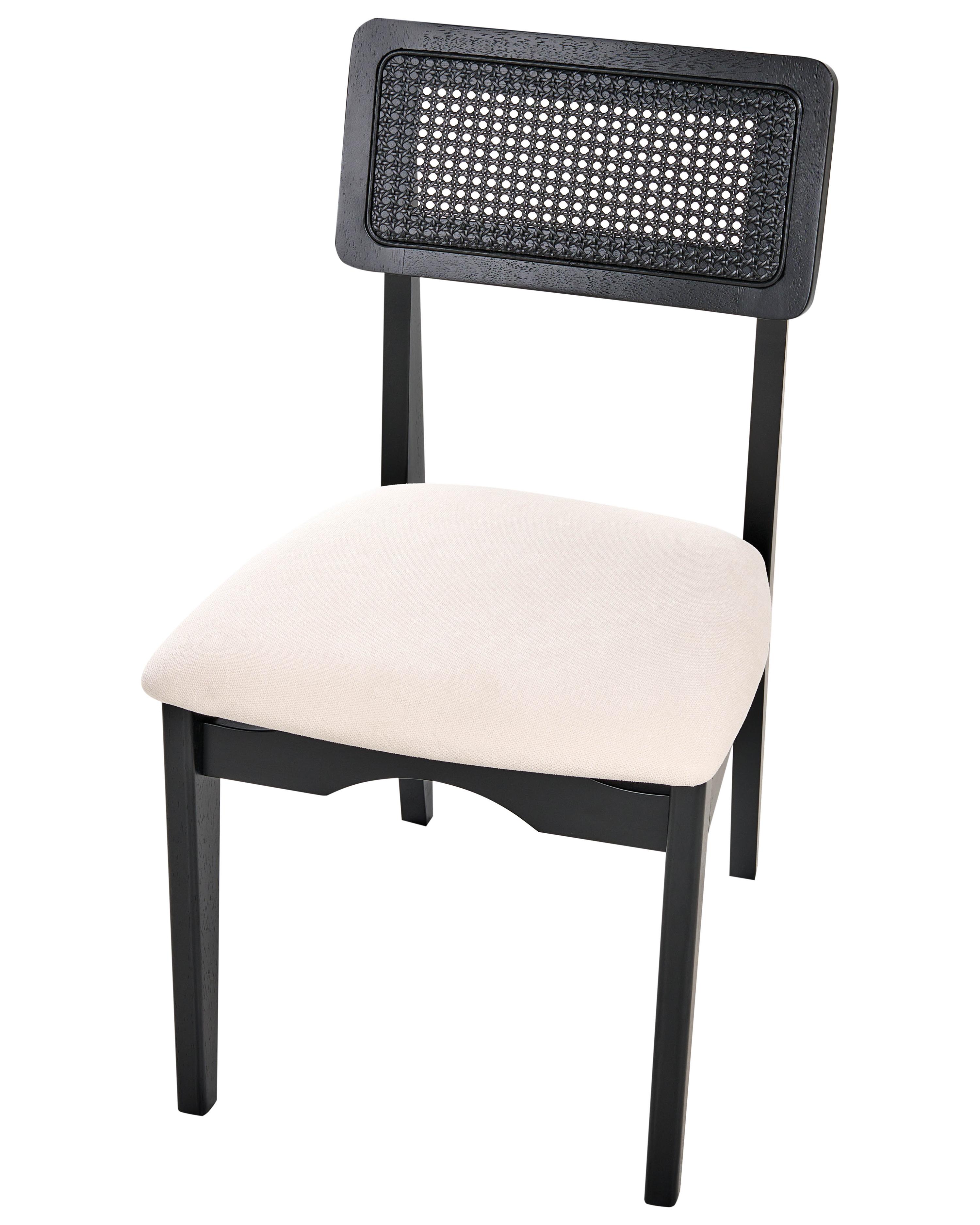 Set van 2 eetkamerstoelen RUBONIA Hout Zwart