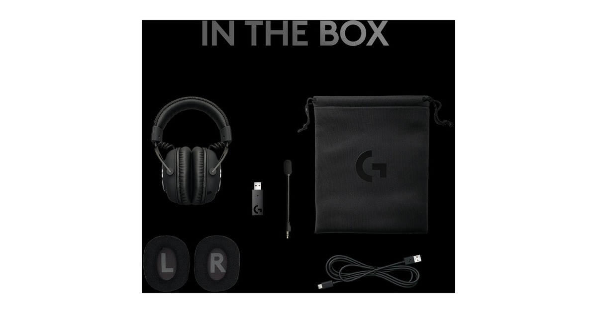 Logitech GPRO X Wireless LIGHTSPEED over-ear gaming headset  (Zwart, Pc, PlayStation 4, PlayStation 5)
