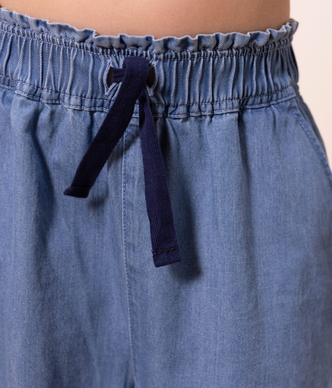 Pantalon large en denim léger enfant fille