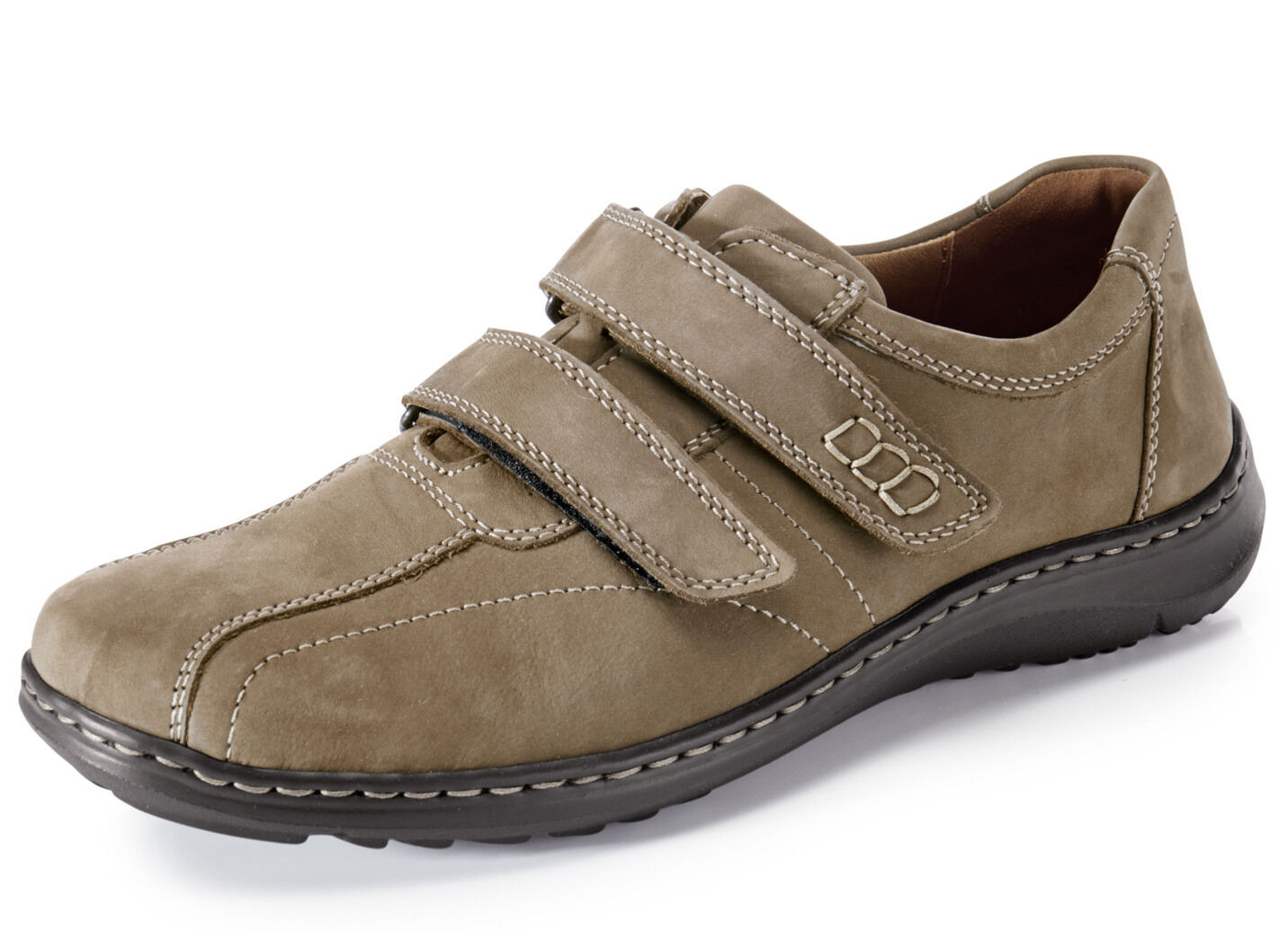 Waldläufer, bequeme Herrn-Slipper, Weite H, mit herausnehmbarem Fussbett