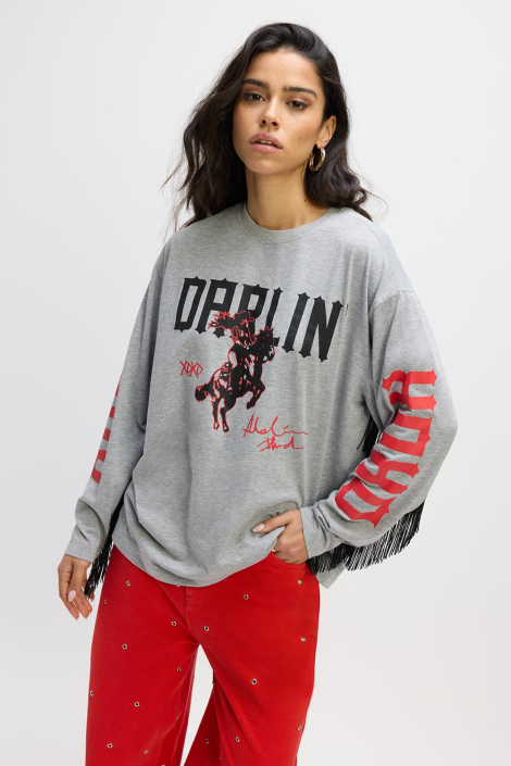 Refined Department grijze dames t-shirt