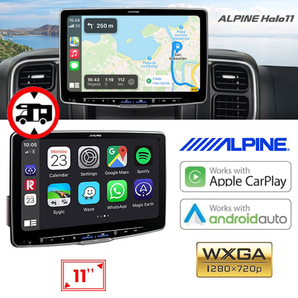 Station GPS multimédia ALPINE Halo 11 pouces