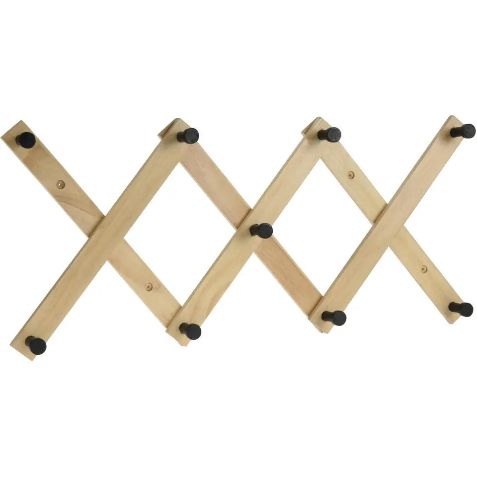 Excellent Houseware Kapstok - 9-haaks - kinderkamer - 60x12cm