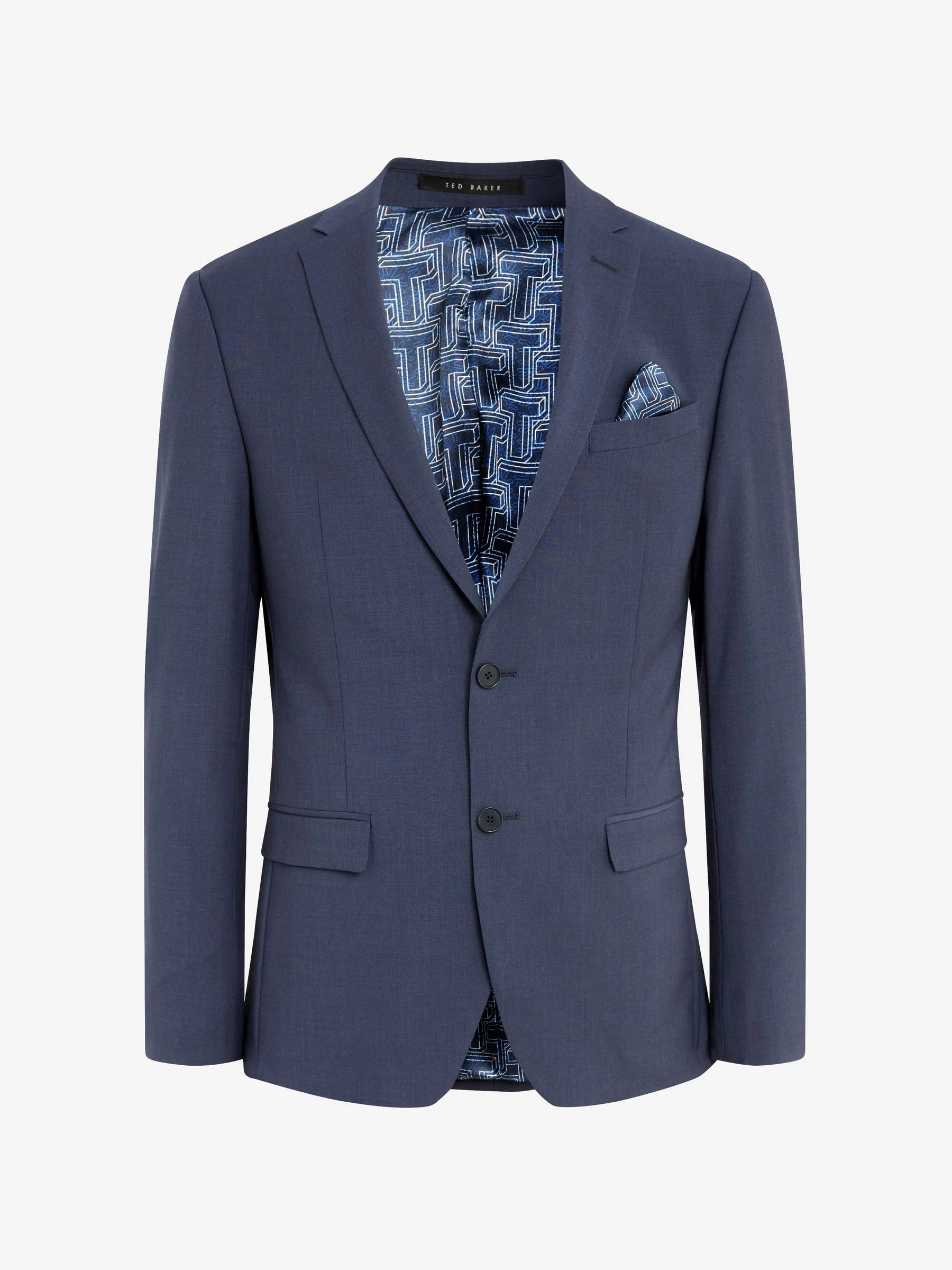 Ted Baker Tailoring premium blauw Panama slim fit colbert