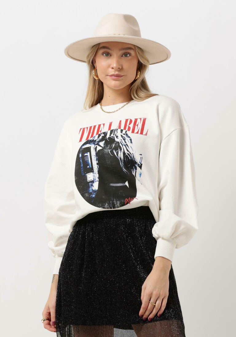 ALIX THE LABEL witte alix the label sweater ladies knitted photoprint sweater