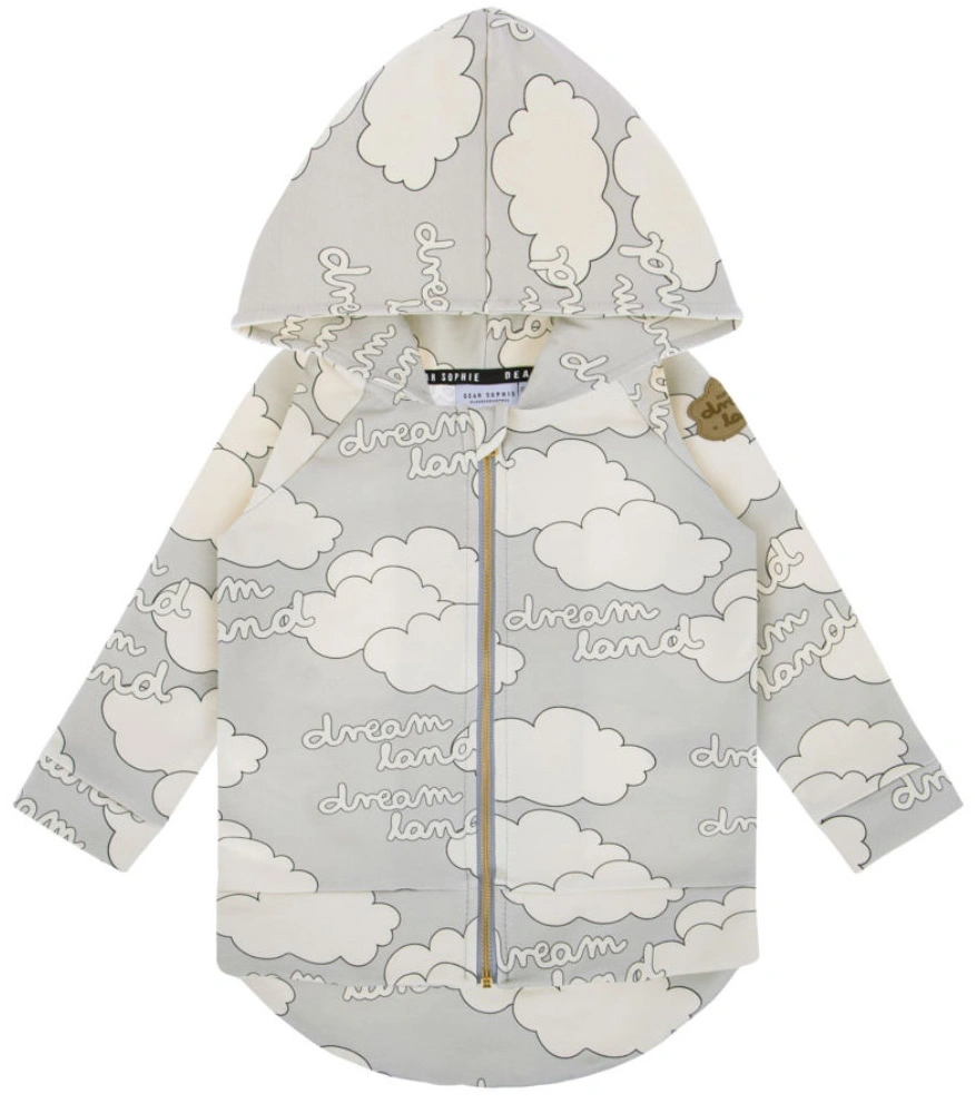 Kapuzen-Sweatjacke DREAMLAND AOP in grey