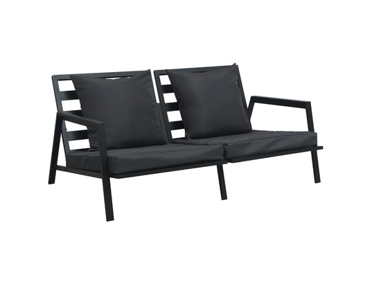 LES TENDANCES - Salon extérieur Salon de jardin-gris-4 places-151x96x70-251281