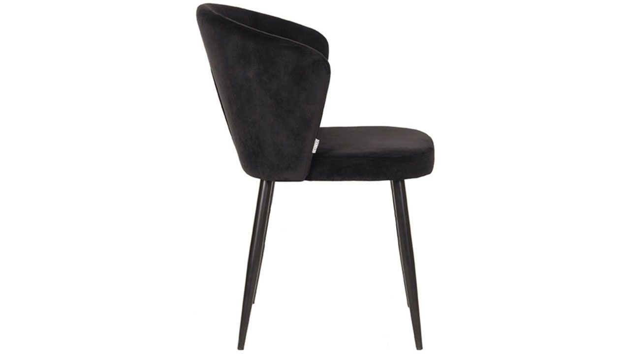 Eetkamerstoel Zwart UK-30.395 Wave B58 x D60 x H85 cm