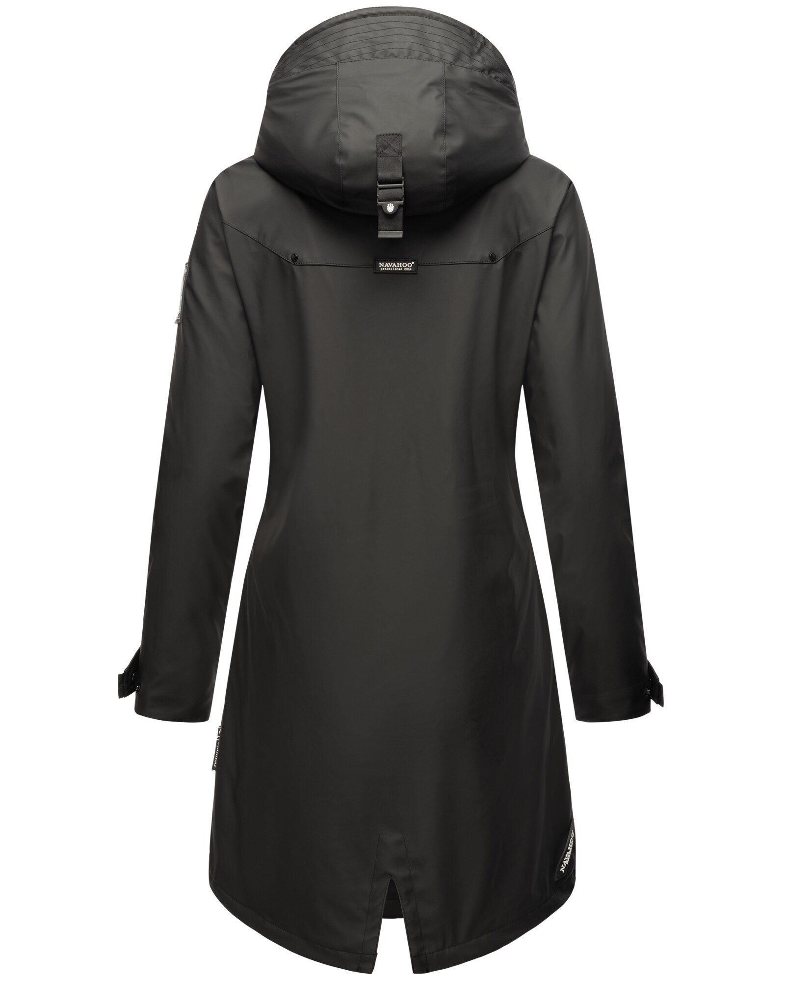 NAVAHOO Damen Übergangsjacke Outdoor Funktions Regen Mantel Parka Kurzmantel mit Kapuze Schötchen
