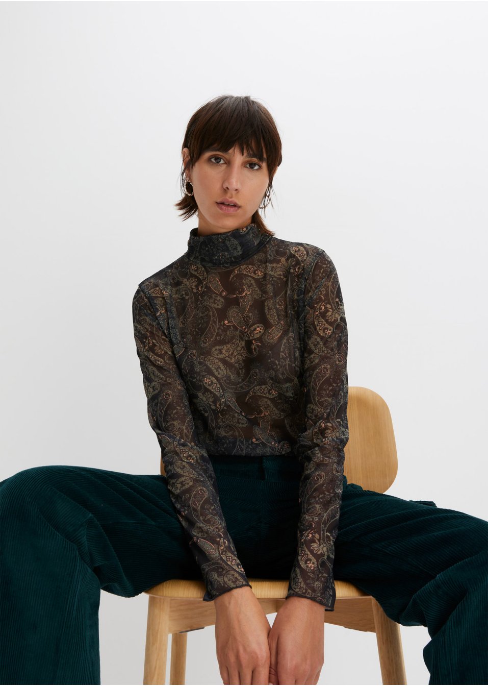 T-shirt en mesh imprimé