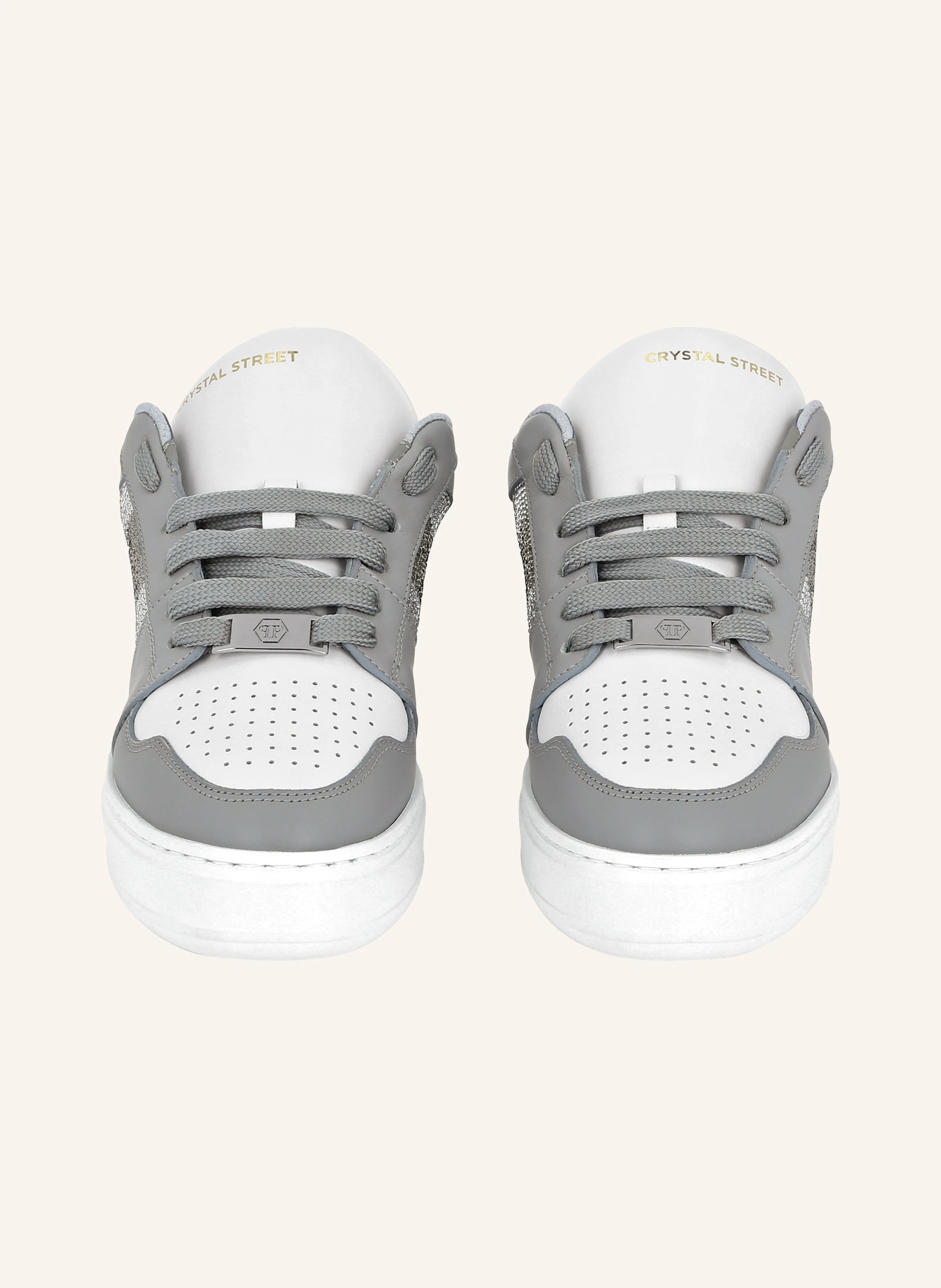 PHILIPP PLEIN Leder Sneaker mit Schmucksteinen SKULL&BONES
