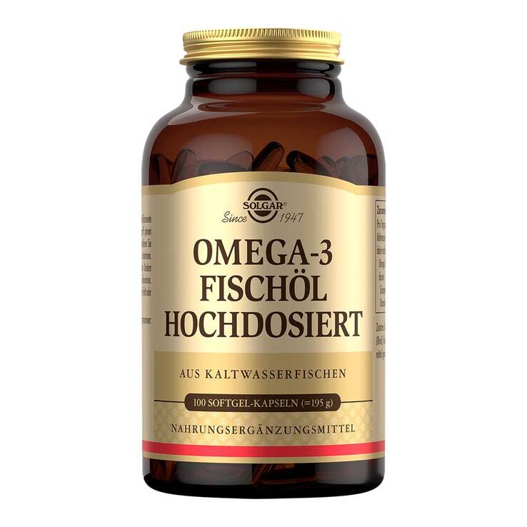 Solgar Omega-3 Fischöl hochdosiert Kapseln, 100 St