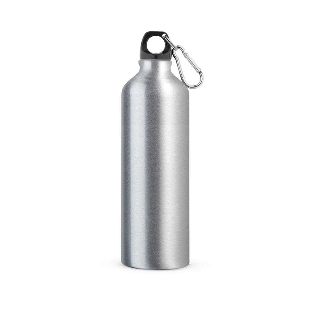 hi!dea 94688 - Bouteille de sport 800mL en aluminium avec mousqueton