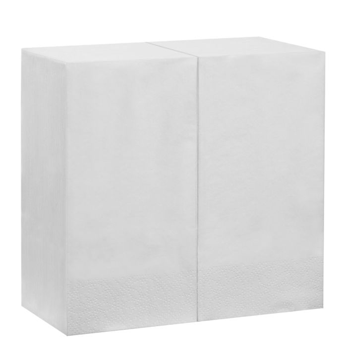 2000st Servetten 33x33cm 1/8v wit 2laags 1/8v Kop vouw 2000 stuks (Q-1020)