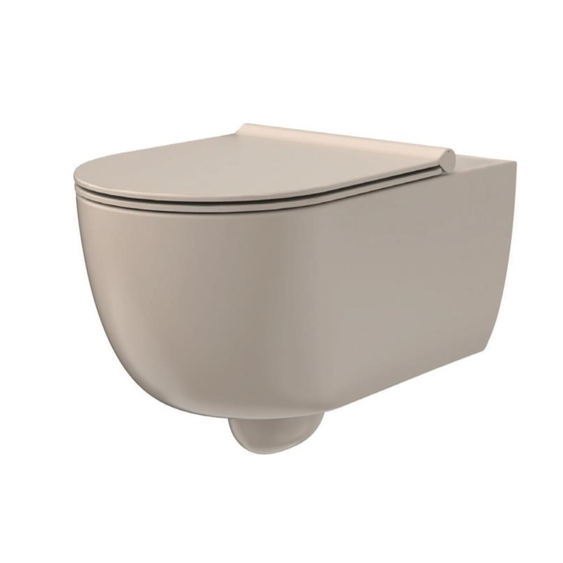 Xenz Gio randloos toilet 47cm met vortexspoeling zand mat