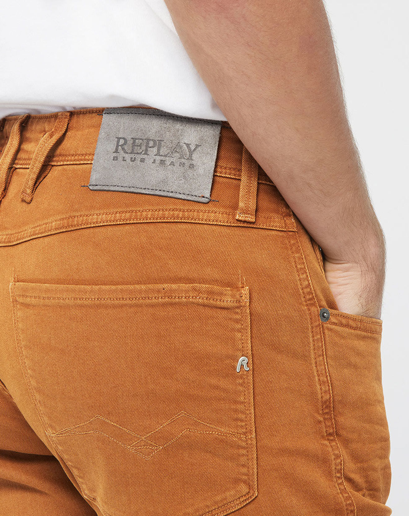 Replay Jean Slim Bull Denim Anbass camel