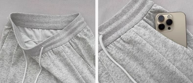 evanesce - Effen joggingbroek met trekkoord in de taille en wijde pijpen