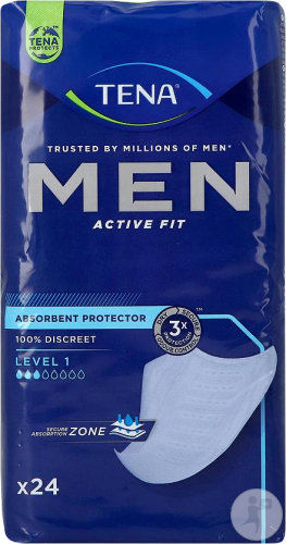 Tena Men Active Fit Pansement Pertes Légères D'Urine Level 1 24 Pansements