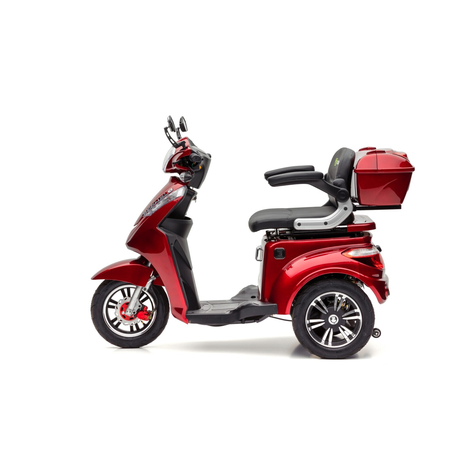 ECONELO S1000L Elektro-Dreirad, mit Lithium Akku, rot