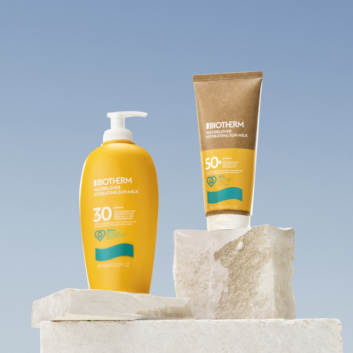 Biotherm WaterloverLait Solaire Hydratant SPF30 Haute Protection pour le Visage et le Corps
