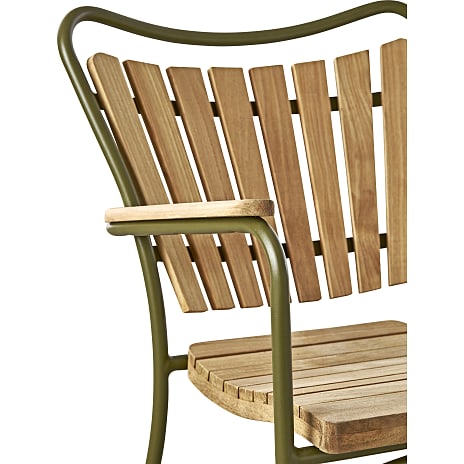 Kerteminde teak havestol, grønt stel