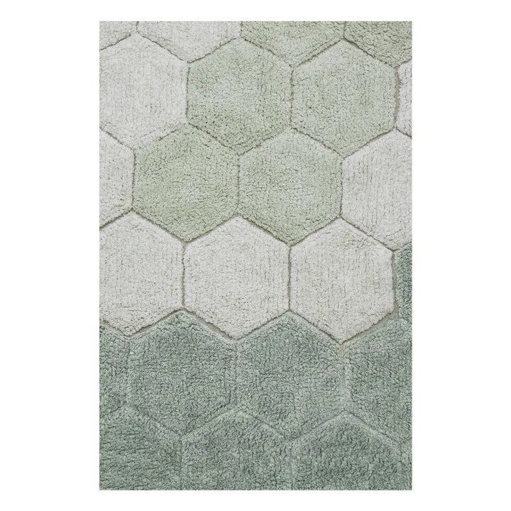 Lorena Canals Tapis rond Honeycomb | Bleu gris