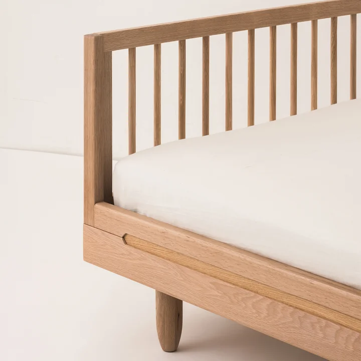 Nobodinoz - Pure Single Bett, 90 x 200 cm, Eiche