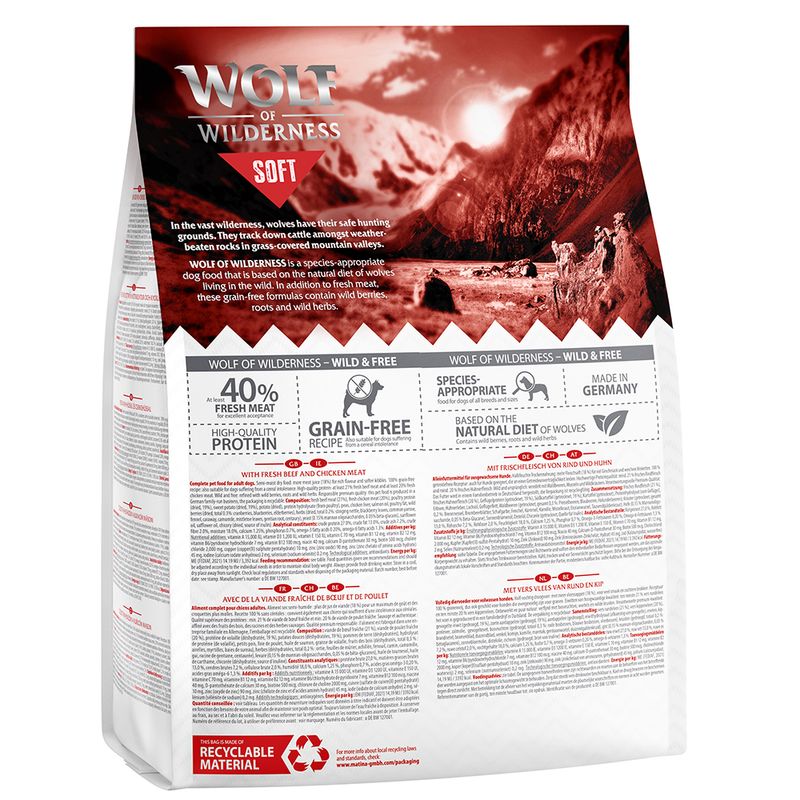 Wolf of Wilderness Adulte Soft High Valley, bœuf