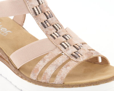 Rieker Damesandal med hæl Rosa V3822-31