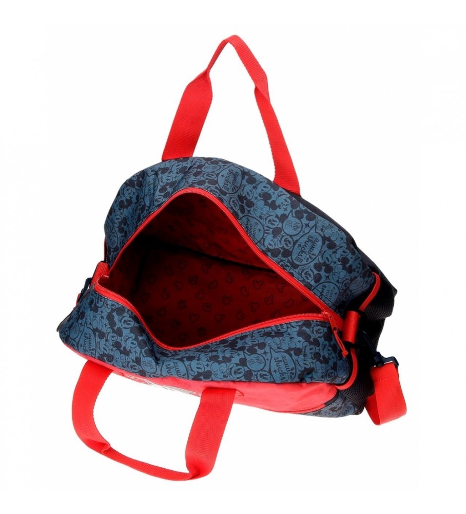 Mala de viagem Joumma Bags Mickey Get Moving 40cm Vermelha, Azul - 40x25x18cm -