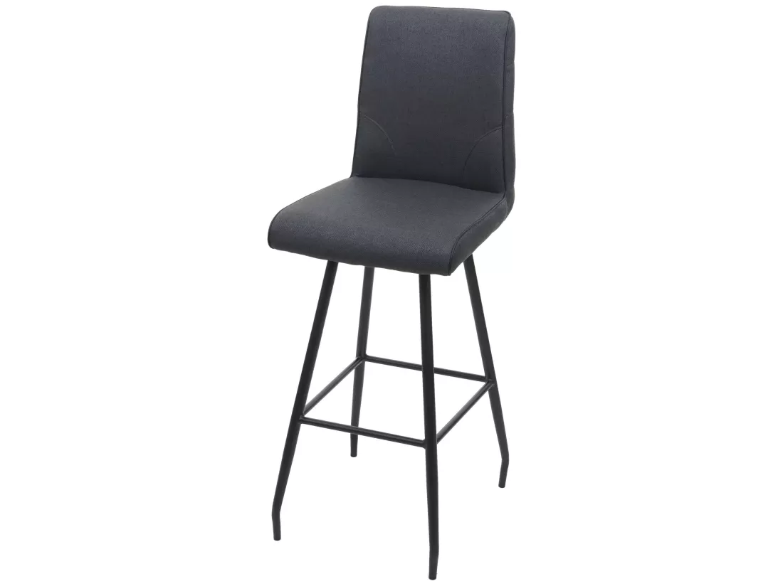 Tabouret de bar MCW-H72 pivotant, gris foncé