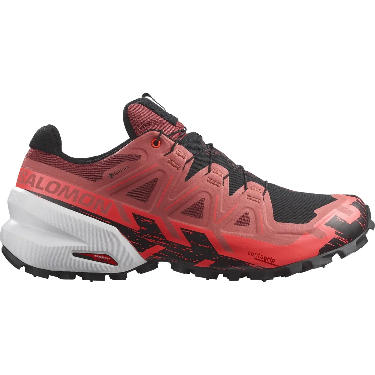 Salomon Unisex Spikecross 6 GORE-TEX Cow Hide/Black/Fiery Coral