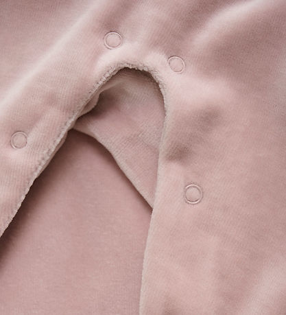 Fixoni Strampler m. Body l/ä - Velours - Shadow Grau