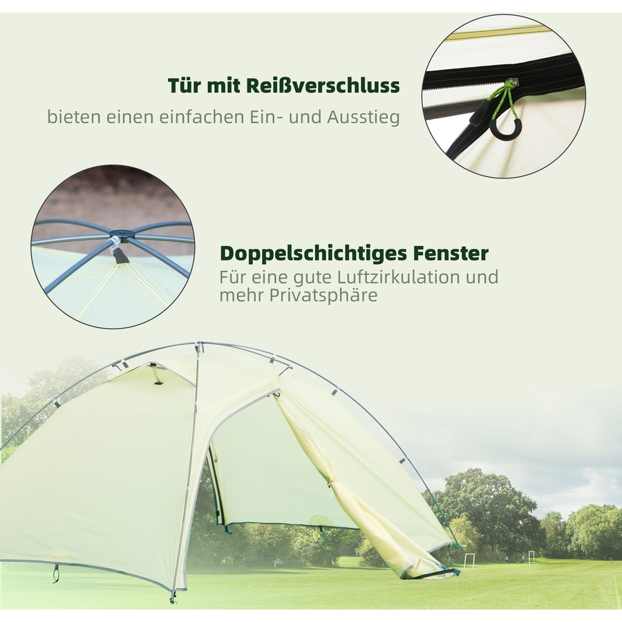 Outsunny Campingzelt mit Tragetasche weiß