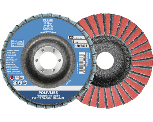 Reinigingsschijf PFERD PVZ keramiek Ø 125x22,23 mm korrel CO-COOL 120/A 240 F