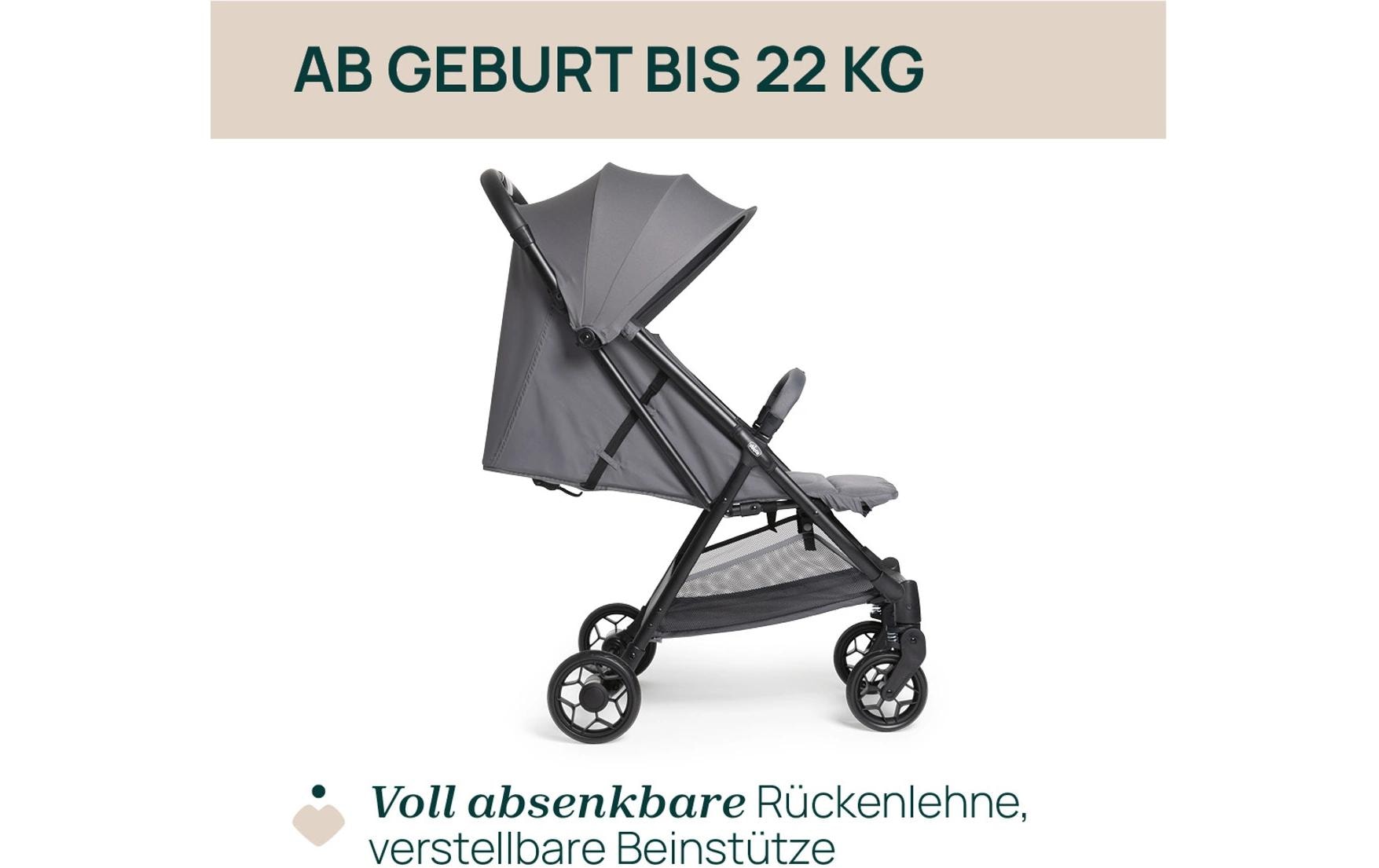 Buggy Urbino Grayness<br>Sportwagen für Kinder ab Geburt bis 22 kg