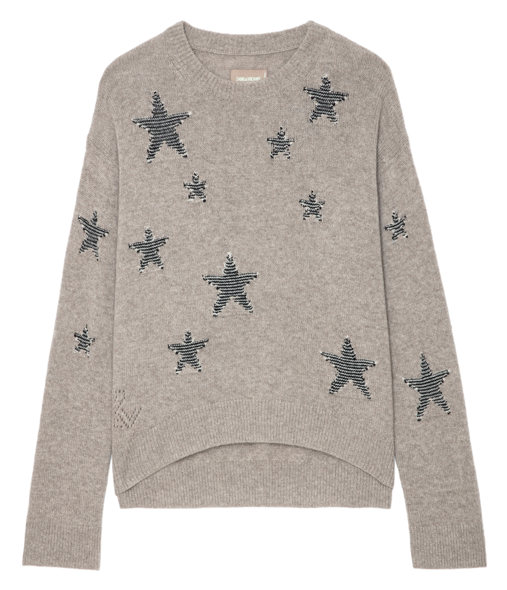 MARKUS - Pull droit à étoiles en cachemire | Beige