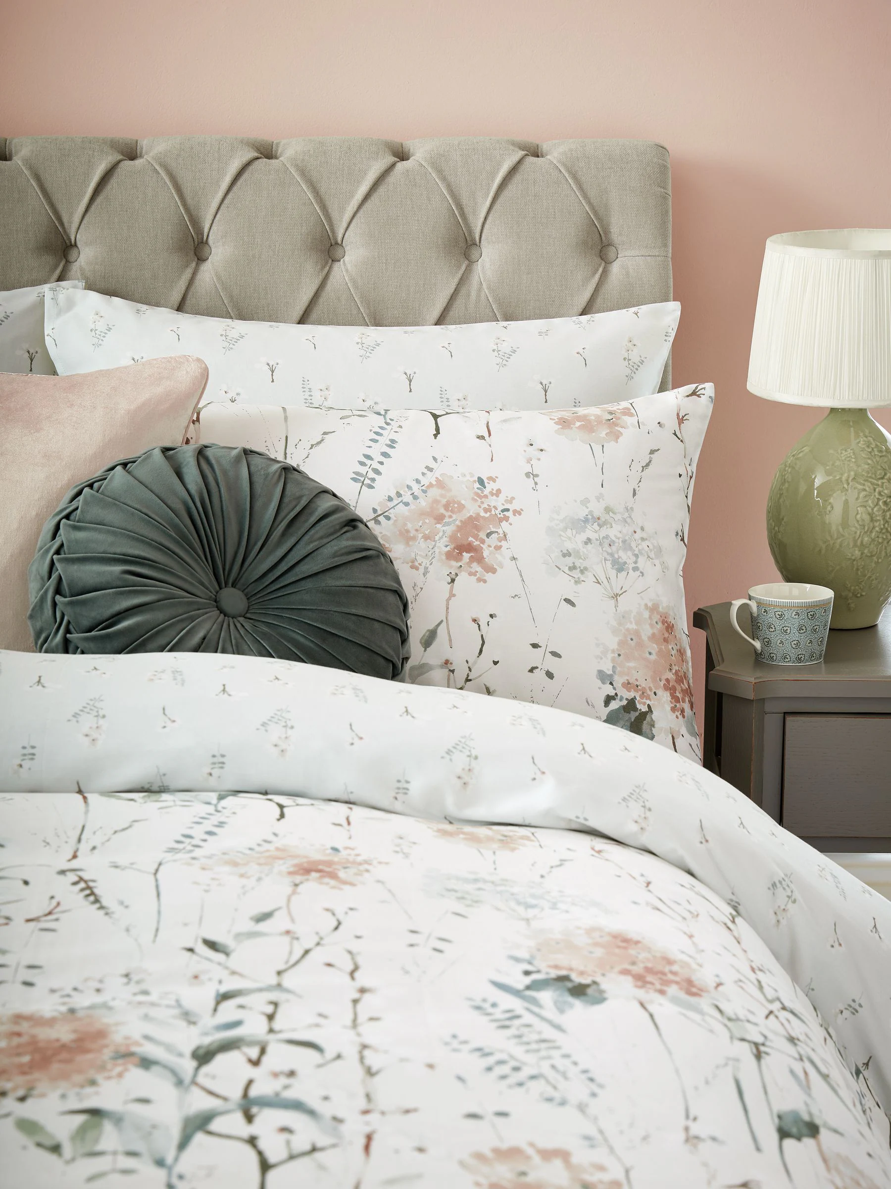 Laura Ashley set van 2 Pallington Bloom 100% katoenen kussenslopen