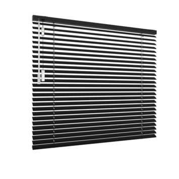Aluminium Jaloezie Draaikiepraam kunststof of aluminium 5110 zwart 25MM