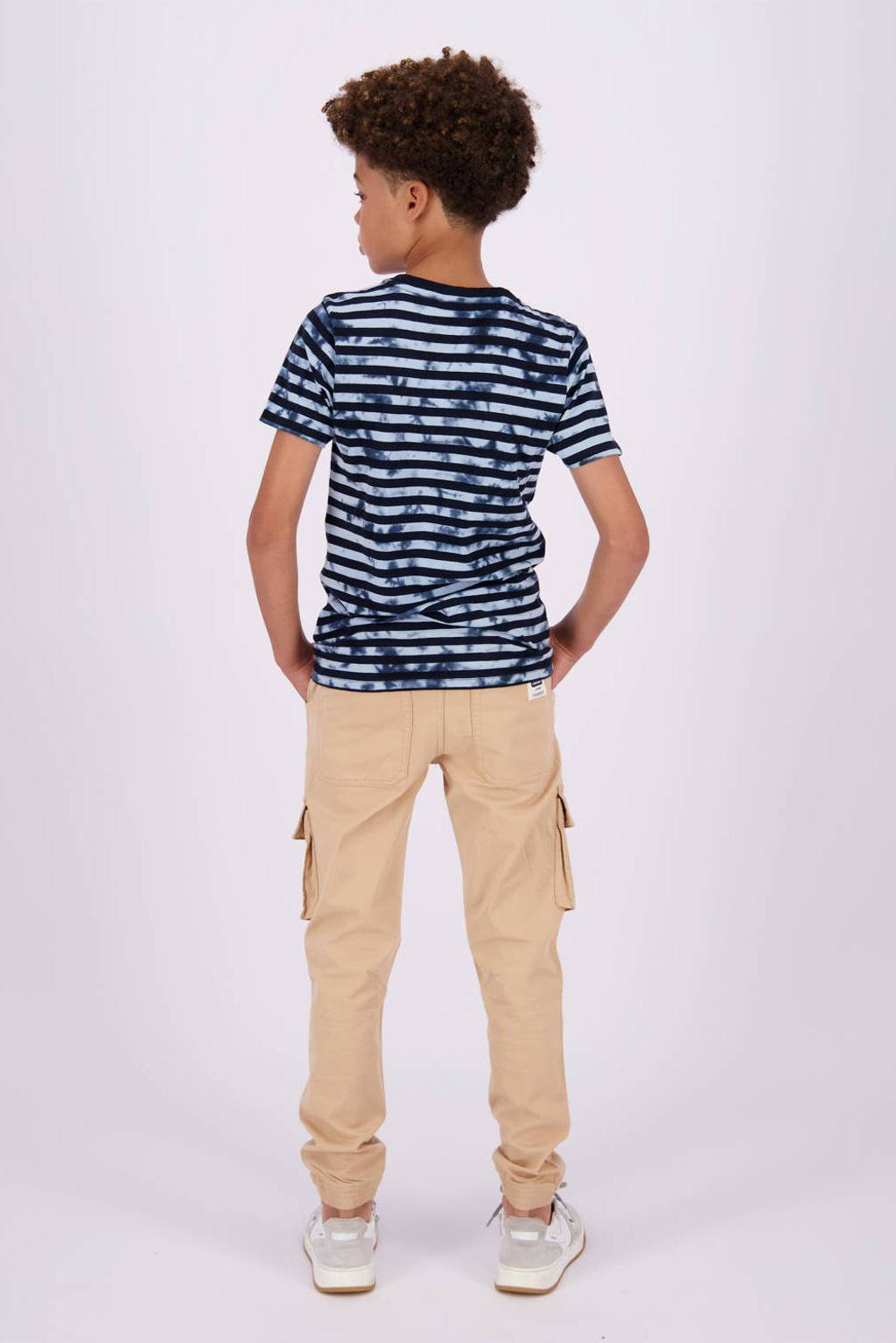 Vingino gestreept T-shirt donkerblauw/lichtblauw
