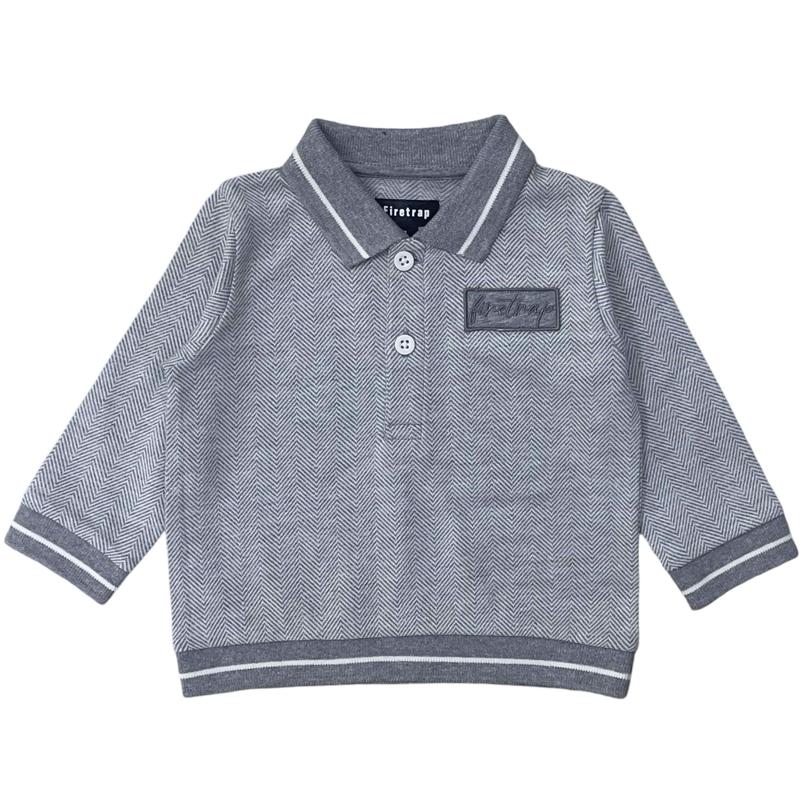 Firetrap Baby Boys Herringbone Polo And Jogger Set