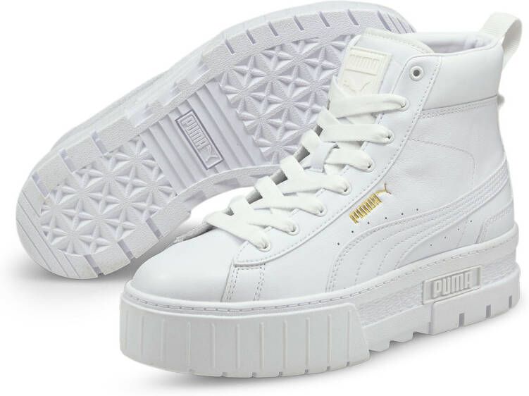 PUMA Mayze Mid Wn Hoge sneakers Leren Sneaker Dames Wit