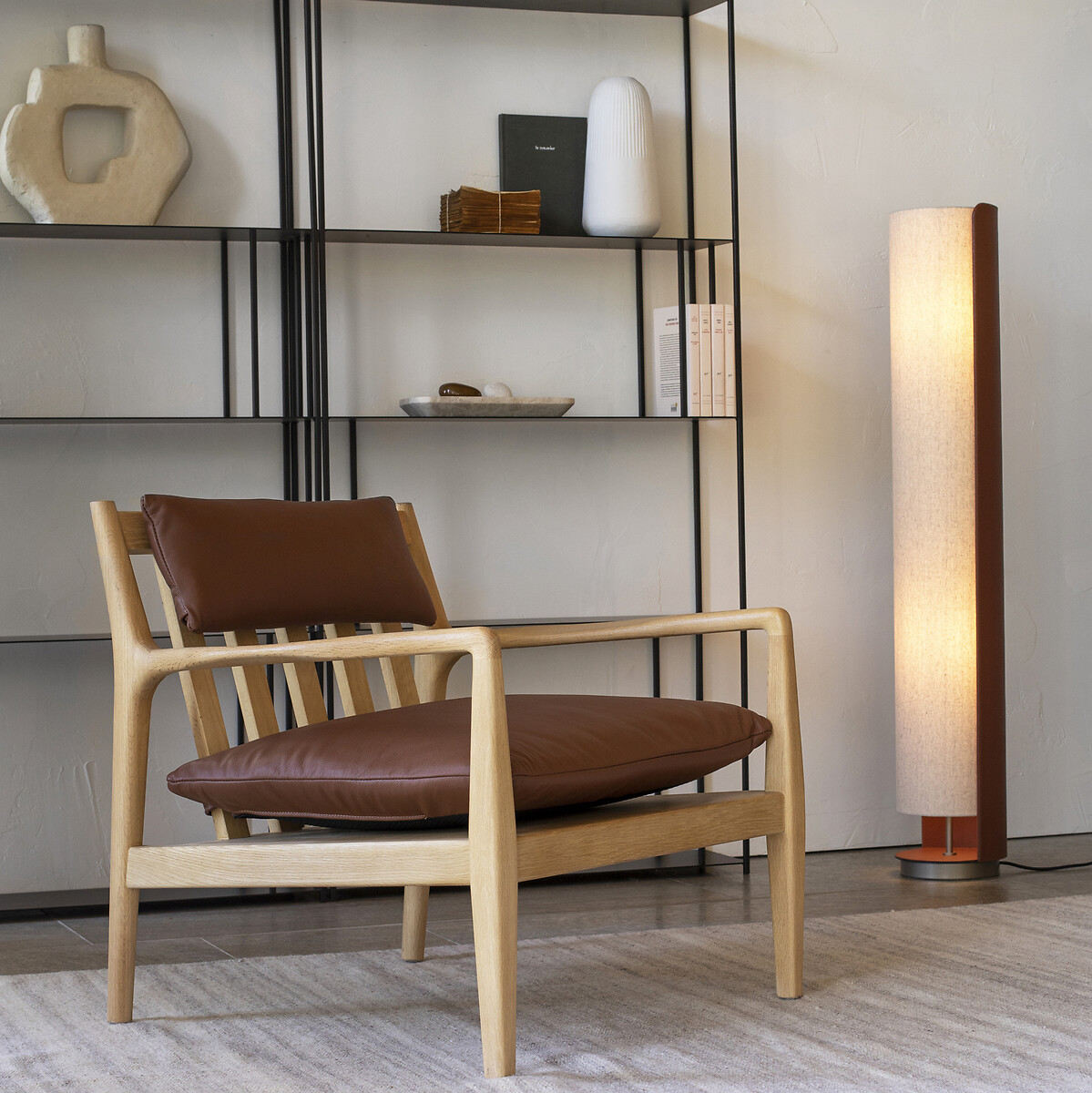 AM.PM<br>Luminária de pé em imitação e linho, Glipie