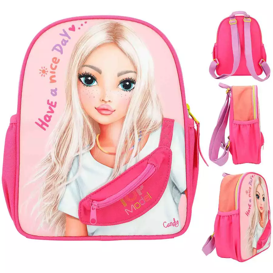 Depesche Rucksack mit Crossbag Happy Together TOPModel 9 x 22 x 28 cm pink-orange