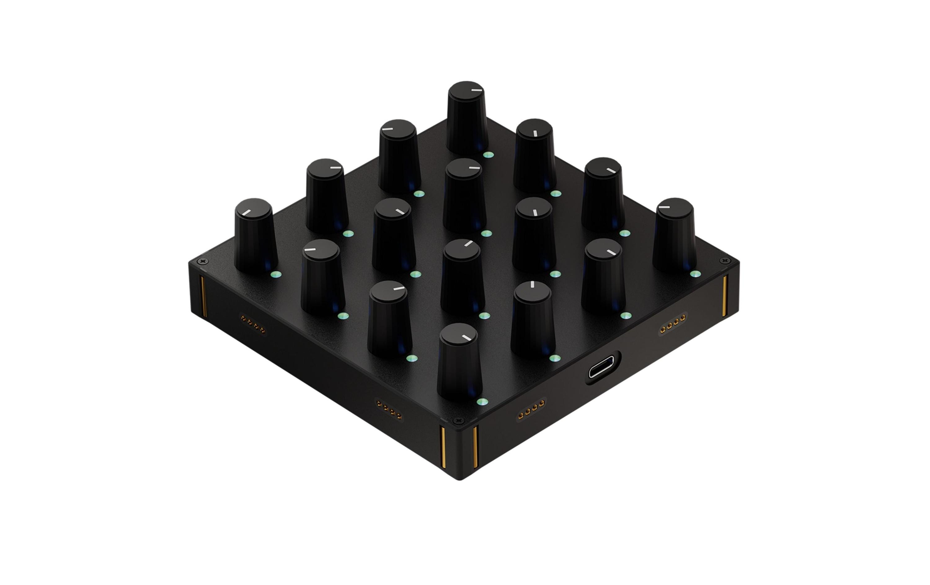 Controller PO16<br>Kompakter, modularer USB-MIDI-Controller mit 16 Drehpotentiometern