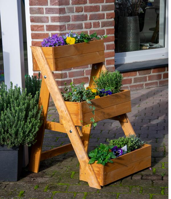 dobar Holz-Pflanztreppe, ca. B70/H90/T60 cm