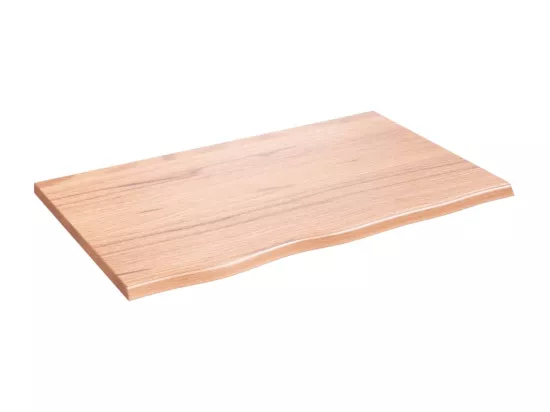 Comptoir de salle de bain marron clair 80x50x2 cm bois traité