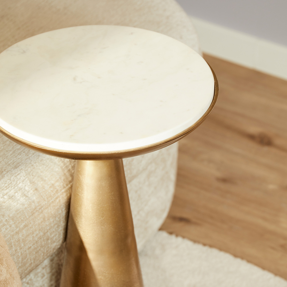Bijzettafel Pebbles marmer Groot